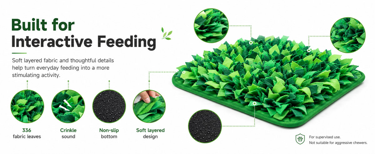 Snuffle Mat for Dogs, Dog Slow Feeder for Dogs to Slow Down Eating, Dog Puzzle Toys for All Size Dogs, Interactive Dog Toys for Smell Training