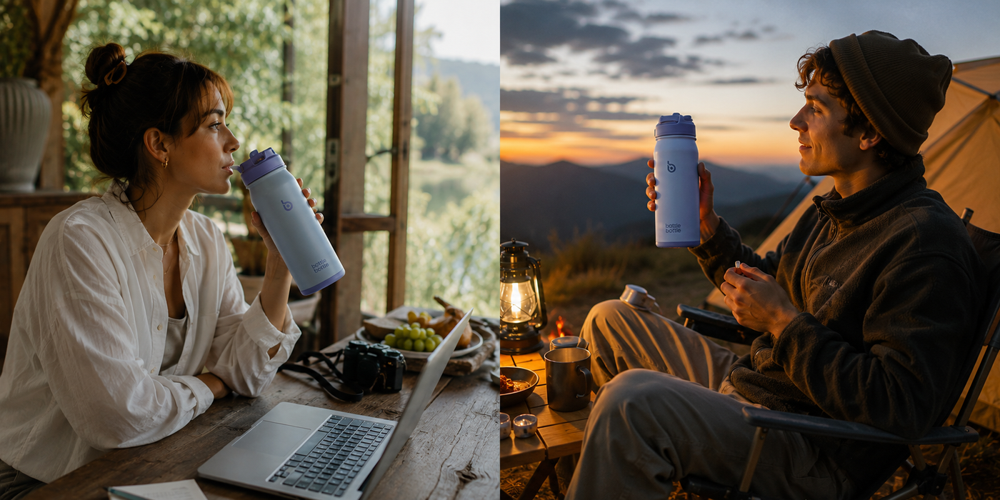 [Multi-scenario use]: This kids water bottle is not only suitable for indoor scenes but also can be used as an outdoor water bottle or a camping water bottle, suitable for mountaineering, hiking, and other scenes