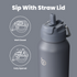 40 oz sports water bottle stainless steel insulated water bottle with straw and pills holder
