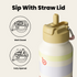 32oz Insulated Water Bottle Stainless Steel Sport Water Bottle with Straw Dual-use Lid Design for Gym with Pill Box