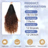 12/14 Inch Boho Box Braids 8 Pack Goddess Box Braids Bohemian Box Braids Crochet Hair Crochet Box Braids With Curly Ends For Women Black Burgundy Color