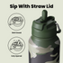 32oz Insulated Water Bottle Stainless Steel Sport Water Bottle with Straw Dual-use Lid Design for Gym with Pill Box