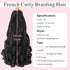 French Curly Braiding Hair 14-22 Inch Loose Wavy 6 Packs Various colors to choose from Bouncy Braiding Hair Extensions Synthetic French Curl Crochet Hair Extensions