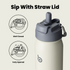 16 oz sports water bottle stainless steel insulated kids water bottle with straw and pills holder for gifts and school