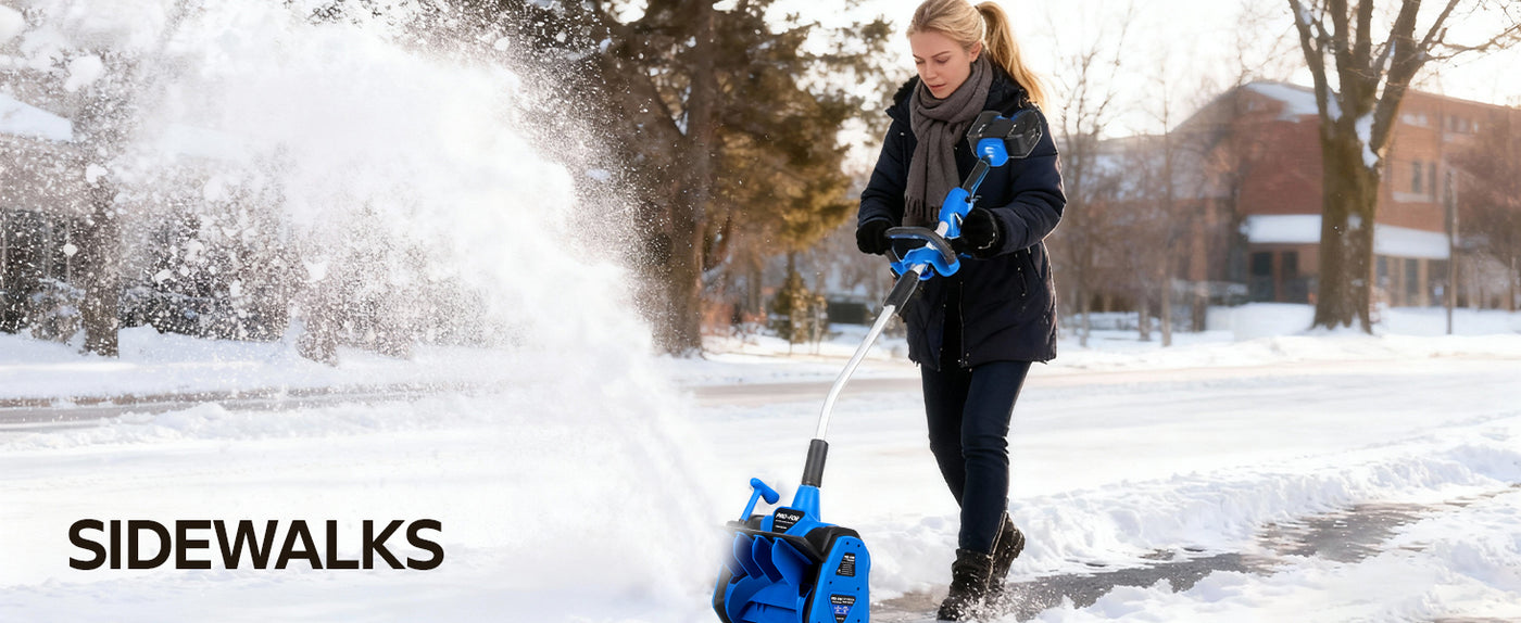 40V Cordless Snow Shovel, Lightweight Electric Snow Blower Alternative with 2×4.0Ah Batteries, 13.5" Width, 26.5FT Throw Distance, Battery Powered Snow Removal Tool for Driveway & Walkways