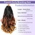 French Curl Ombre Braiding Hair Pre Stretched 14/16 inch 6 Packs Wave Bouncy Braiding Hair French Curl Braids Yaki Curly Hair for Women Hair Extensions