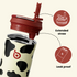 Insulated Water Bottle 24oz with Straw Lid and Handle for Sports Travel Gym Stainless Steel Water Bottles Double-Wall Vacuum Metal Leak Proof BPA-Free