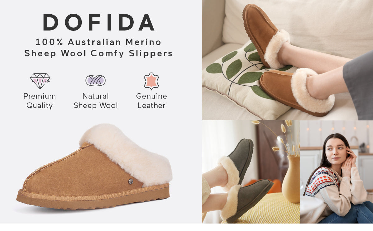 Natural Merino Wool Warmth in an Easy Slip-On Mule
