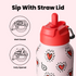 32oz Insulated Water Bottle Stainless Steel Sport Water Bottle with Straw Dual-use Lid Design for Gym with Pill Box
