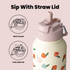 32oz Insulated Water Bottle Stainless Steel Sport Water Bottle with Straw Dual-use Lid Design for Gym with Pill Box