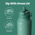 40 oz sports water bottle stainless steel insulated water bottle with straw and pills holder