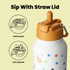 32oz Insulated Water Bottle Stainless Steel Sport Water Bottle with Straw Dual-use Lid Design for Gym with Pill Box