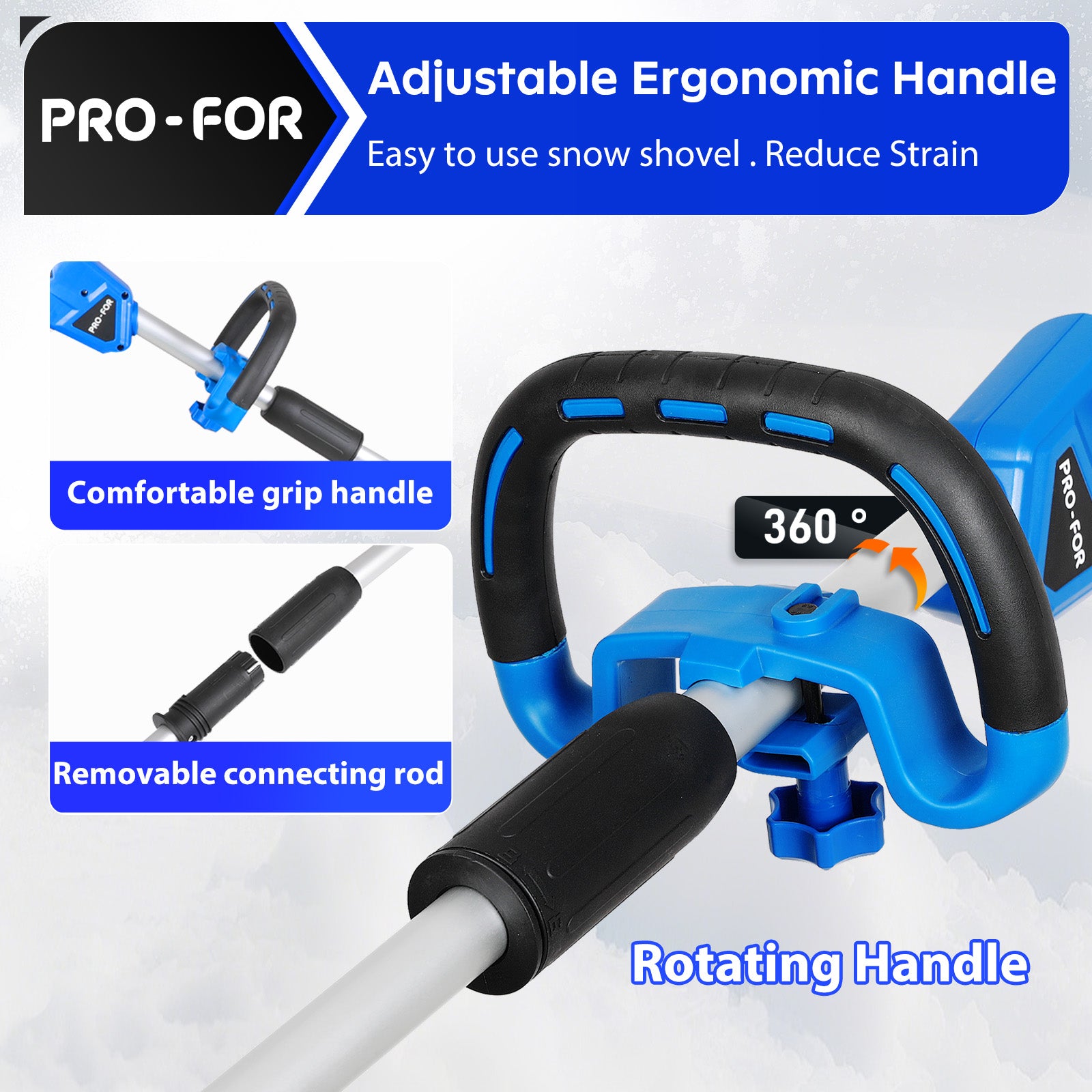 40V Cordless Snow Shovel, Lightweight Electric Snow Blower Alternative with 2×4.0Ah Batteries, 13.5" Width, 26.5FT Throw Distance, Battery Powered Snow Removal Tool for Driveway & Walkways