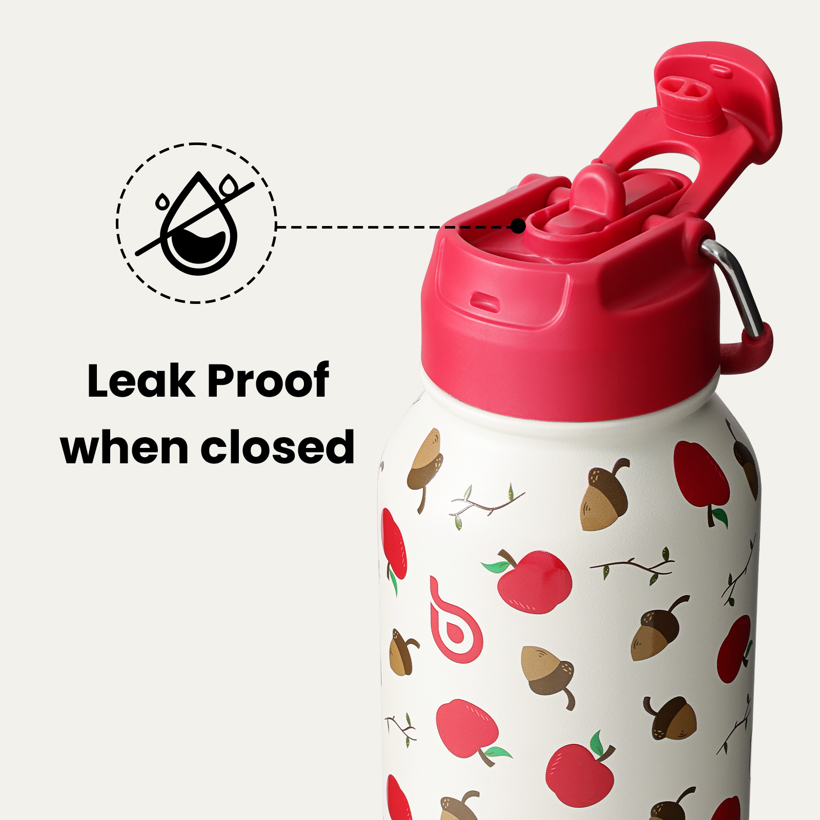 32oz Insulated Water Bottle Stainless Steel Sport Water Bottle with Straw Dual-use Lid Design for Gym with Pill Box