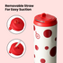 Insulated Water Bottle 24oz with Straw Lid and Handle for Sports Travel Gym Stainless Steel Water Bottles Double-Wall Vacuum Metal Leak Proof BPA-Free