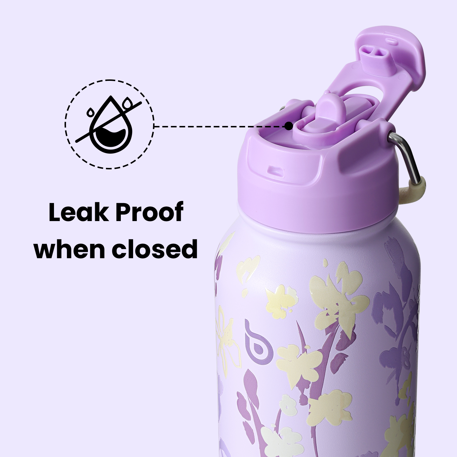 32oz Insulated Water Bottle Stainless Steel Sport Water Bottle with Straw Dual-use Lid Design for Gym with Pill Box