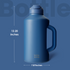 Insulated Water Bottle 64 oz with Straw and Dual-use Lid Stainless Steel Water Bottle for Men with Handle Vacuum Insulated jug for Workout Gym Soccer and Sports