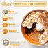 Slow Feeder Dog Bowl with Lick Mat and Puzzle Inserts - Non-Slip Base, Adjustable Speed Design, Dishwasher Safe for Puppies, Orange