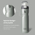 Insulated Water Bottle 24 oz with Handle and Flip Tops Lids Stainless Steel Water Bottle Push Button Lid Leak proof Portable for Running Travel Sports Hiking
