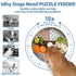 Slow Feeder Dog Bowl with Lick Mat and Puzzle Inserts - Non-Slip Base, Adjustable Speed Design, Dishwasher Safe for Large Dogs,Blue