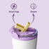 Innovative Ice-Ready Lid: Add ice cubes directly through the lid without unscrewing — no mess, no hassle. Enjoy chilled drinks faster and keep beverages at the ideal temperature for hours.
