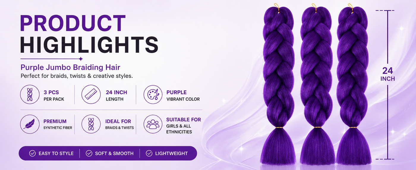 Jumbo Braiding Hair Fiber Mix Four Silky Colorful Twist Braiding Hair 3pcs Rainbow Colors Extensions Synthetic Hair Synthetic Fiber Soft Healthy，Long Jumbo Braiding Hair Extensions, Heat Resistant Synthetic Fiber purple hair extensions