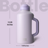 Insulated Water Bottle 64 oz with Straw and Dual-use Lid Stainless Steel Water Bottle for Men with Handle Vacuum Insulated jug for Workout Gym Soccer and Sports