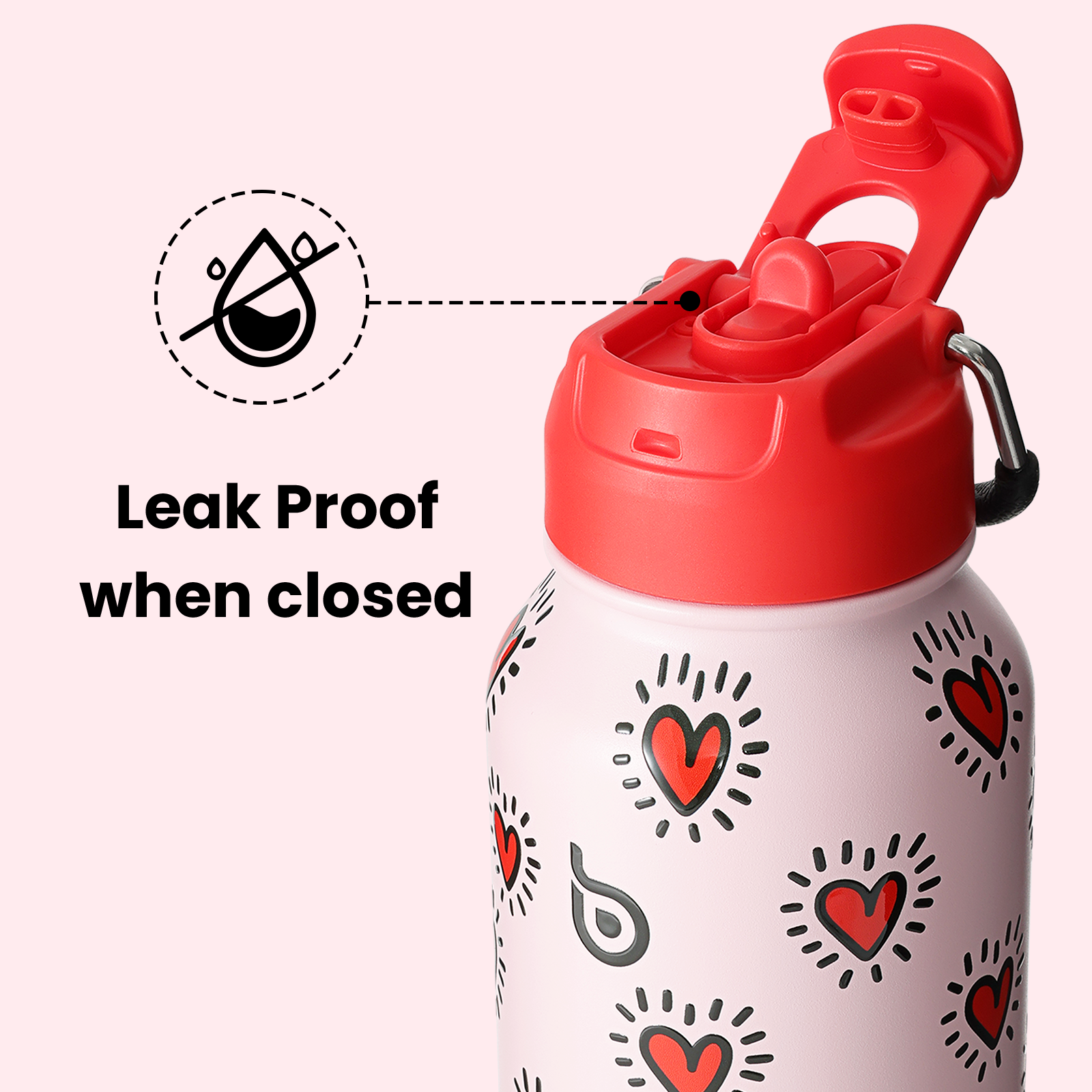 32oz Insulated Water Bottle Stainless Steel Sport Water Bottle with Straw Dual-use Lid Design for Gym with Pill Box