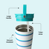 Insulated Tumbler with Handle & Straw Lid, 30oz Stainless Steel Leak-Proof Water Bottle for Hot & Cold Drinks, Add Ice Without Unscrewing, BPA-Free for Travel, Sports, Office