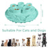 Cat Slow Feeder, Interactive Cat Puzzle Toy for Mental Stimulation, Dishwasher Safe Silicone Cat Enrichment Toys, Reduces Boredom and Training Intelligence, Green