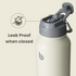 32oz Insulated Water Bottle Stainless Steel Sport Water Bottle with Straw Dual-use Lid Design for Gym with Pill Box