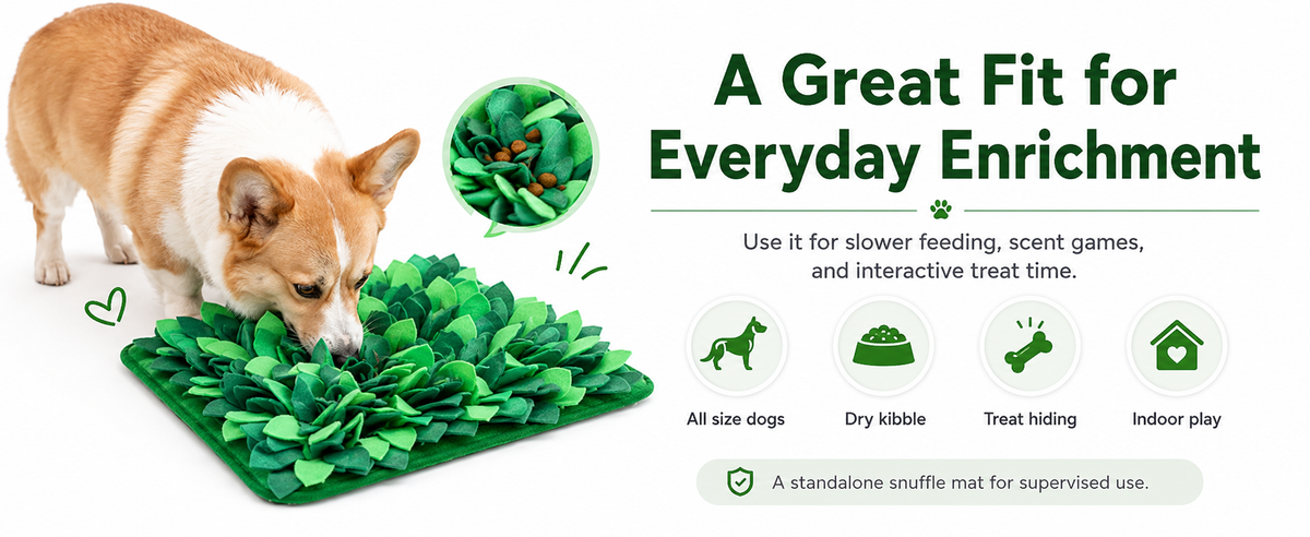 Snuffle Mat for Dogs, Dog Slow Feeder for Dogs to Slow Down Eating, Dog Puzzle Toys for All Size Dogs, Interactive Dog Toys for Smell Training