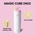 Insulated Water Bottle 24oz with Straw Lid and Handle for Sports Travel Gym Stainless Steel Water Bottles Double-Wall Vacuum Metal Leak Proof BPA-Free