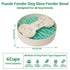 Slow Feeder Dog Bowl for Large Dogs with Non-Slip Base - Adjustable Speed Design, Removable Puzzle Inserts & Dishwasher Safe, Green