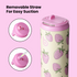 Insulated Water Bottle 24oz with Straw Lid and Handle for Sports Travel Gym Stainless Steel Water Bottles Double-Wall Vacuum Metal Leak Proof BPA-Free