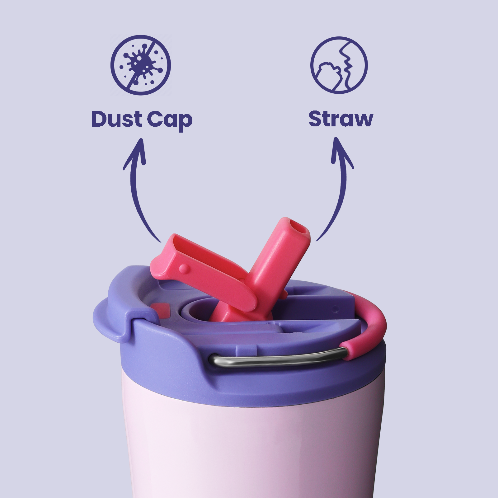 Innovative Ice-Ready Lid: Add ice cubes directly through the lid without unscrewing — no mess, no hassle. Enjoy chilled drinks faster and keep beverages at the ideal temperature for hours.