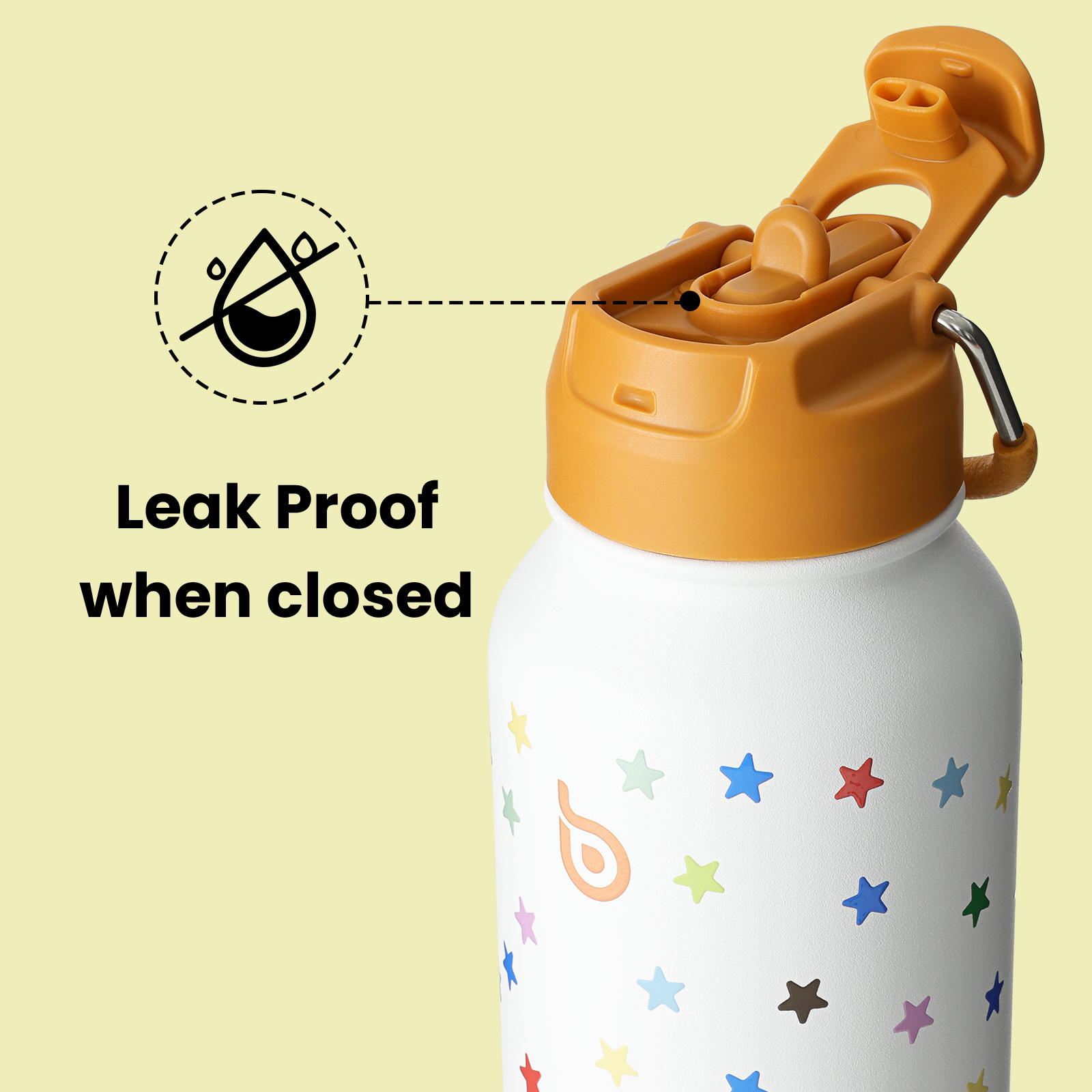 32oz Insulated Water Bottle Stainless Steel Sport Water Bottle with Straw Dual-use Lid Design for Gym with Pill Box