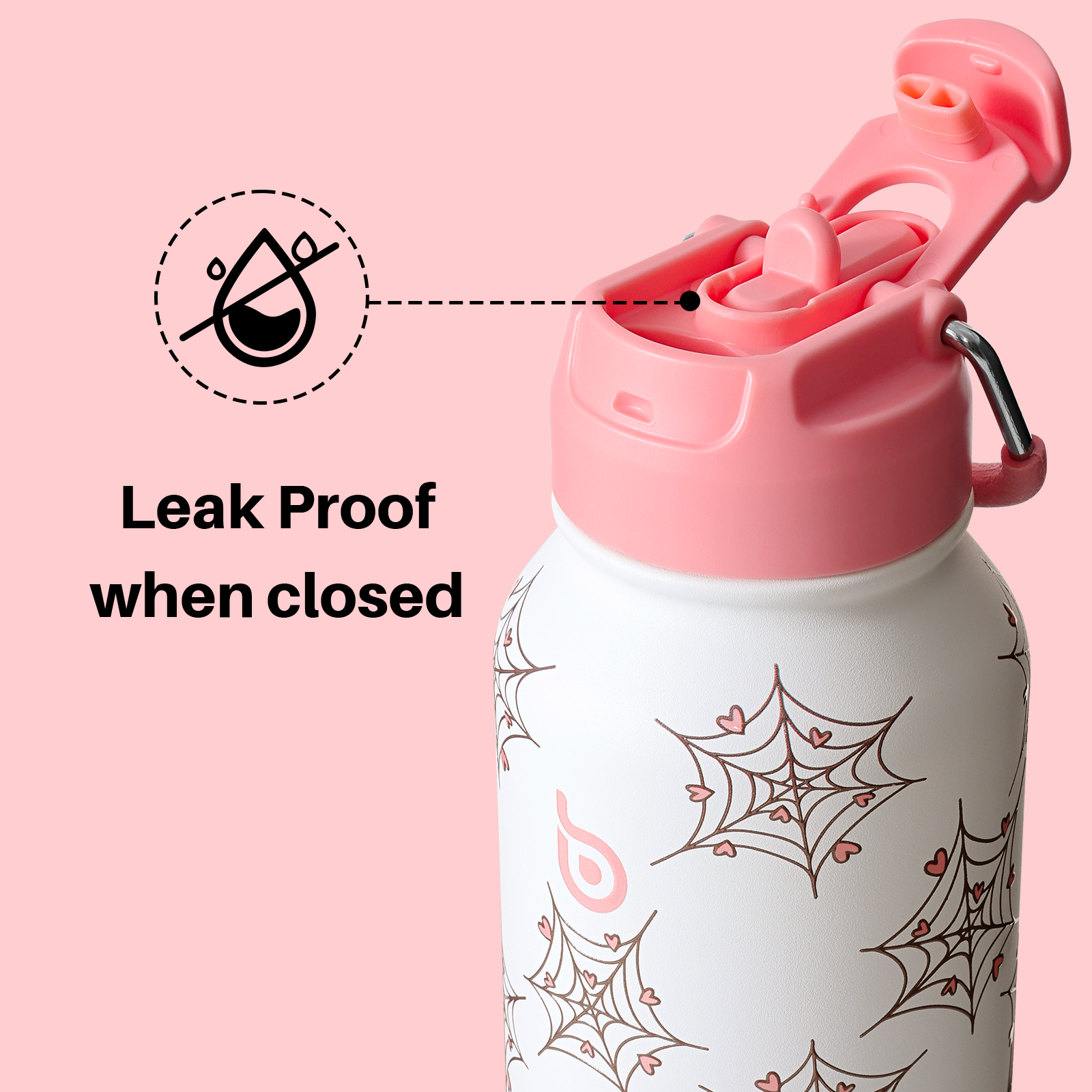 32oz Insulated Water Bottle Stainless Steel Sport Water Bottle with Straw Dual-use Lid Design for Gym with Pill Box
