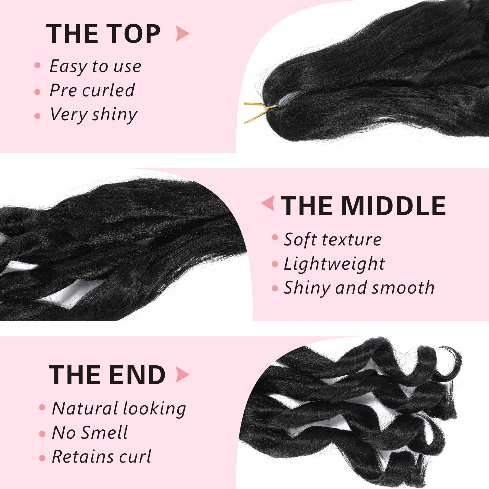 French Curly Braiding Hair 14-22 Inch Loose Wavy 6 Packs Various colors to choose from Bouncy Braiding Hair Extensions Synthetic French Curl Crochet Hair Extensions