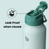 32oz Insulated Water Bottle Stainless Steel Sport Water Bottle with Straw Dual-use Lid Design for Gym with Pill Box
