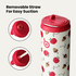 Insulated Water Bottle 24oz with Straw Lid and Handle for Sports Travel Gym Stainless Steel Water Bottles Double-Wall Vacuum Metal Leak Proof BPA-Free