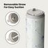 Insulated Water Bottle 24oz with Straw Lid and Handle for Sports Travel Gym Stainless Steel Water Bottles Double-Wall Vacuum Metal Leak Proof BPA-Free