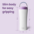 Innovative Ice-Ready Lid: Add ice cubes directly through the lid without unscrewing — no mess, no hassle. Enjoy chilled drinks faster and keep beverages at the ideal temperature for hours.