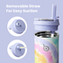 Insulated Water Bottle 24oz with Straw Lid and Handle for Sports Travel Gym Stainless Steel Water Bottles Double-Wall Vacuum Metal Leak Proof BPA-Free