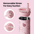 Insulated Water Bottle 24oz with Straw Lid and Handle for Sports Travel Gym Stainless Steel Water Bottles Double-Wall Vacuum Metal Leak Proof BPA-Free