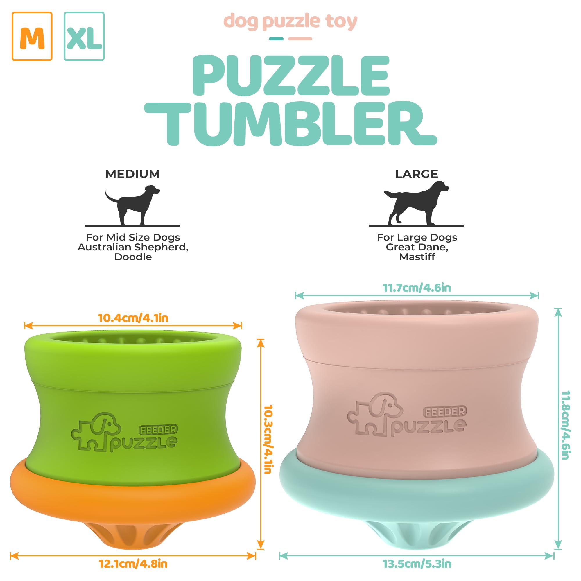 Dog Puzzle Toys, Interactive Dog Toys to Keep Them Busy,Detachable Dog Enrichment Toys Easy to Clean, Dog Toys for Large and XL Dogs