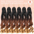 French Curl Braiding Hair 14-22 Inch 6 Packs Braiding Hair Pre Stretched Curly Box Braids French Curl Braids for Women Synthetic Hair Extensions 1b/30/27 colors to choose from