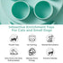 Cat Slow Feeder, Interactive Cat Puzzle Toy for Mental Stimulation, Dishwasher Safe Silicone Cat Enrichment Toys, Reduces Boredom and Training Intelligence, Green