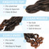 Ombre Brown French Curly Braiding Hair 6 Packs 14 Inch Pre Stretched Braiding Hair Bouncy Loose Wave Crochet Hair for Women