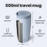 16oz Insulated Coffee Tumbler with Push Button Lid, Leakproof Stainless Steel Travel Mug, Keeps Drinks Hot & Cold for 6 Hours, for Office & On the Go
